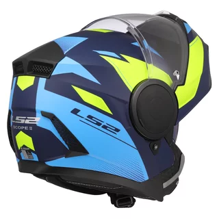 Výklopná moto prilba LS2 FF902 Scope II Duria Blue H-V Yellow