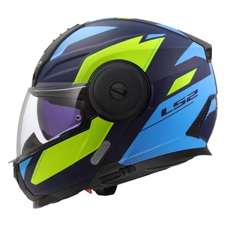 Výklopná moto prilba LS2 FF902 Scope II Duria Blue H-V Yellow