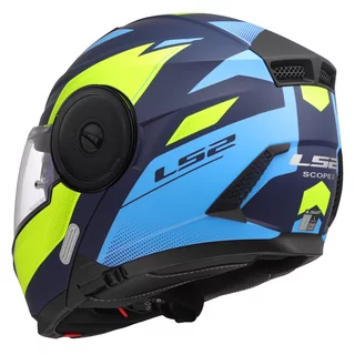 Výklopná moto prilba LS2 FF902 Scope II Duria Blue H-V Yellow
