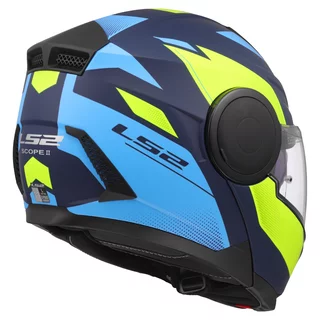 Výklopná moto prilba LS2 FF902 Scope II Duria Blue H-V Yellow