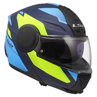 Výklopná moto prilba LS2 FF902 Scope II Duria Blue H-V Yellow