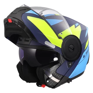 Výklopná moto prilba LS2 FF902 Scope II Duria Blue H-V Yellow
