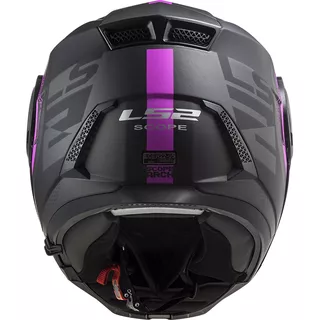 Flip-Up Motorcycle Helmet LS2 FF902 Scope Arch - Matt Titanium Pink