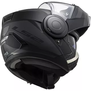 Flip-Up Motorcycle Helmet LS2 FF902 Scope Axis - Black Titanium