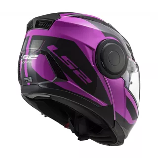 Flip-Up Motorcycle Helmet LS2 FF902 Scope Axis - Black Pink