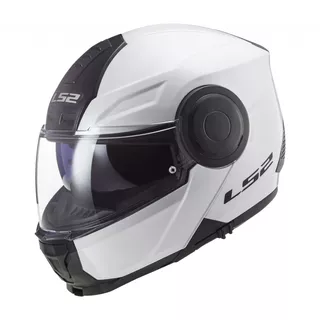 Flip-Up Motorcycle Helmet LS2 FF902 Scope Solid - White