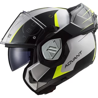 Flip-Up Motorcycle Helmet LS2 FF906 Advant Codex White Black P/J