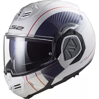 Klappbarer Motorradhelm LS2 FF906 Advant Cooper Weiß Blau P/J