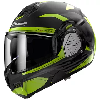 Klappbarer Motorradhelm LS2 FF906 Advant Revo Matt Black H-V Yellow P/J