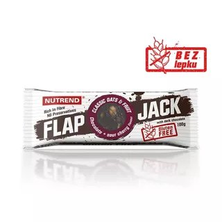 FlapJack GLUTEN FREE Bar Nutrend – 100g - Sour Cherry + Strawberry