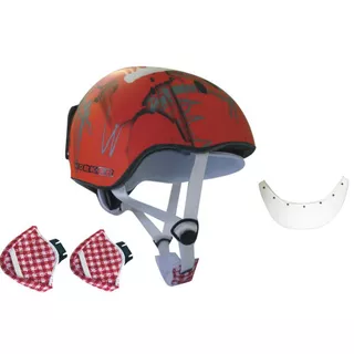 WORKER Flux Snowboard Helmet - Red and Graphics