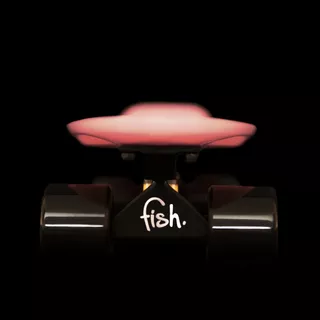 Svietiaci penny board Fish Classic Glow 22" - Red-Black-Black