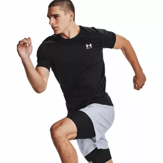 Pánské triko Under Armour HG Armour Fitted SS - Carbon Heather