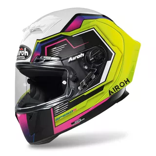 Helma na moto AIROH GP 550S Rush lesklá multicolor