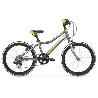 Gyerek kerékpár Kross Hexagon Mini 1.0 20" - modell 2020 - Grafit / Lime / Ezüst Fényes - Grafit / Lime / Ezüst Fényes