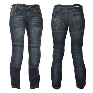 Woman moto jeans W-TEC Alinna - 14/M - Dark Blue