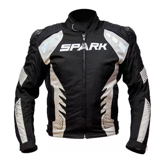 Spark Hornet Herren Textil-Motorradjacke - schwarz - schwarz