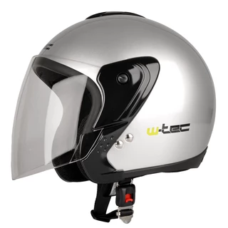 Motorcycle Helmet W-TEC MAX617 - Black laserian - Silver