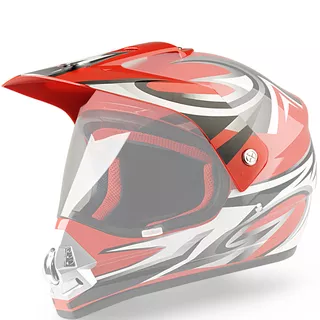 Replacement Visor for WORKER V340 Helmet - CAT-rumena - rdeča in grafika