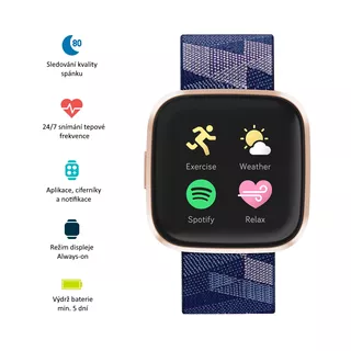 Smart Watch Fitbit Versa 2 Special Edition Navy & Pink Woven