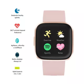 Inteligentné hodinky Fitbit Versa 2 Petal/Copper Rose