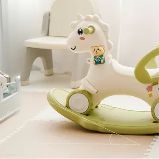 Konik na biegunach i rowerek biegowy 4w1 inSPORTline Unicorino - Jasno-zielony