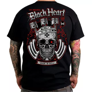 T-shirt BLACK HEART King Road - XXL - črna