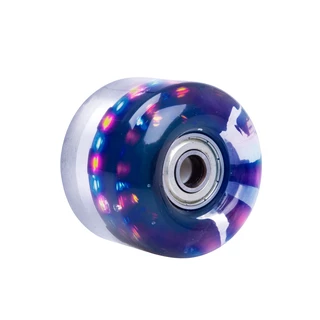 Leuchtrolle für Skateboard PU 50*36 mm mit Lagern ABEC 5 - blau - schwarz