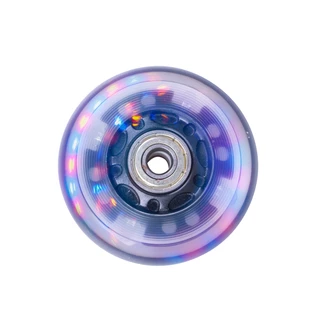 Light Up In-Line Wheel PU 70*24 mm with ABEC 5 Bearings - Black - Black