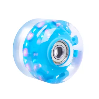 Light Up Skateboard Wheel PU 54*36mm with ABEC 5 Bearings - Black - Blue