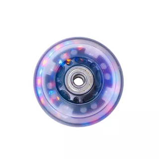 Light Up Inline Skate Wheel PU 64*24mm with ABEC 5 Bearings - Black - Black