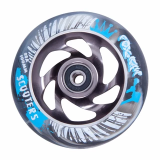 Spare wheel for scooter FOX PRO Raw 03 100 mm - Blue - Grey-Silver with Graphics