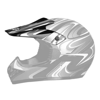 Replacement Visor for WORKER MAX 606-1 Helmet - CAT silver graphic - Black