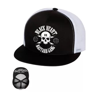 Шапка BLACK HEART Bastard Skull Trucker