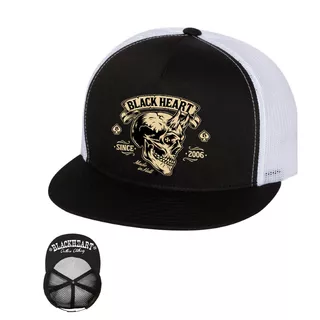 Baseball sapka BLACK HEART Devil Skull Trucker - fehér - fehér