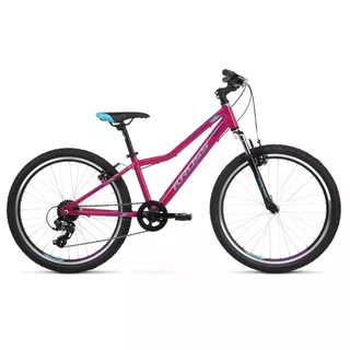 Juniorský dievčenský bicykel Kross LEA JR 1.0 24" - model 2021 - ružová/modrá/fialová