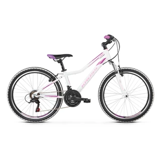 Juniorský dievčenský bicykel Kross LEA JR 1.0 7SP 24" - model 2021 - ružová/modrá/fialová