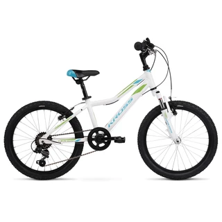 Gyerek kerékpár Kross Lea Mini 2.0 20" - modell 2020 - Fehér / Kék / Zöld Fényes 2 - Fehér / Kék / Zöld Fényes 2