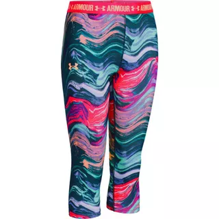 Girls’ Leggings Under Armour Printed Armour Capri - Tory Blue/Mona Lisa/Twilight Grey - Orient Fusion/Torch Red/Melon