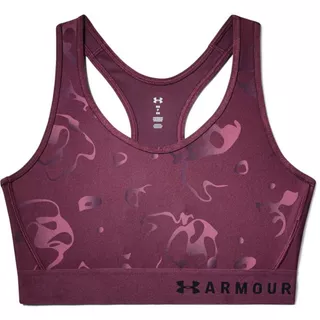 Women’s Sports Bra Under Armour Mid Keyhole Print - Level Purple