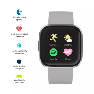 Chytré hodinky Fitbit Versa 2 Stone/Mist Grey