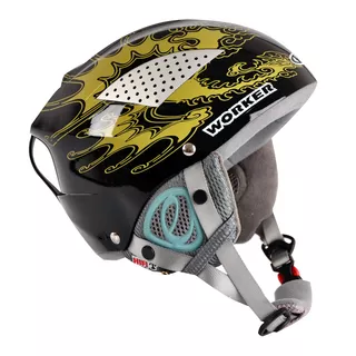 WORKER Snow HI-FI Helmet - Silver and Graphics - Black