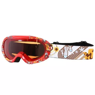 Junior ski goggle  WORKER Doyle with graphics - Red and Graphics - Red and Graphics