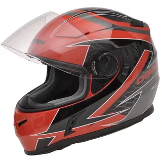 Motorcycle Helmet Cassida Evo - Black-Grey-Red