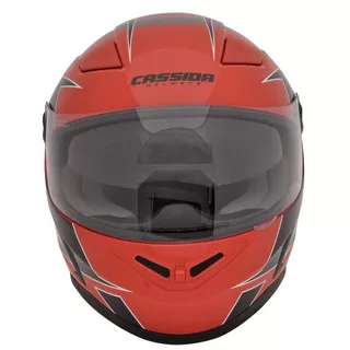 Motorcycle Helmet Cassida Evo - Black-White-Red