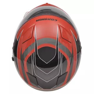 Motorcycle Helmet Cassida Evo - Black-Grey-Red