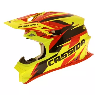 Motocross Helmet Cassida Cross Pro - Red/Fluo Yellow/Black