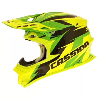 Cassida Cross Pro Motocross-Helm - blau/gelb fluo/schwarz, S(55-56)