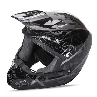 Motocross Helmet Fly Racing Kinetic Crux - Hi-Viz/Grey/Black - Black