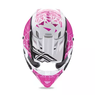 Motocross Helmet Fly Racing Kinetic Crux - Pink/Black/White